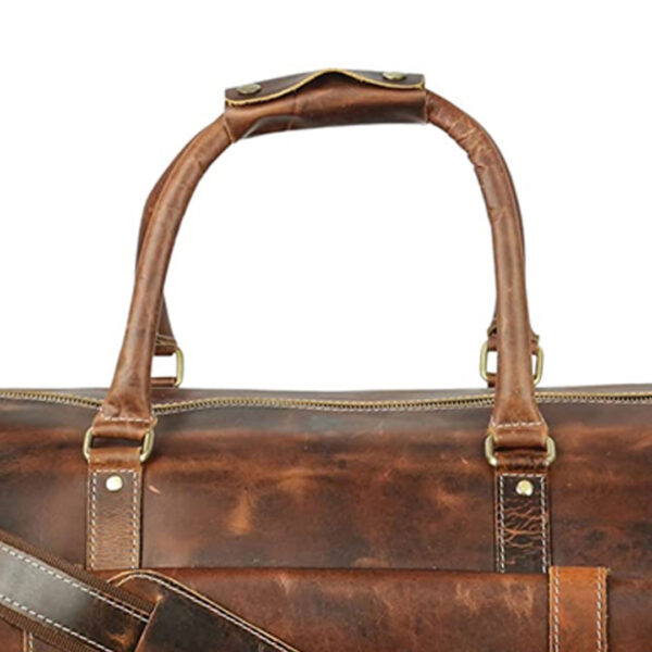 Lightweight Leather Duffle Bag – Premium Travel Companion - Image 5