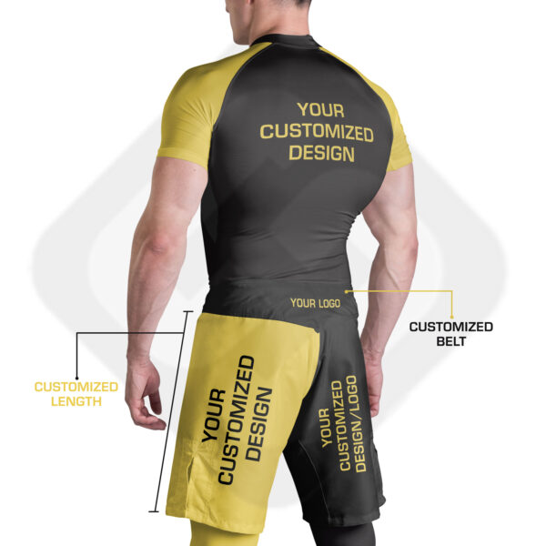 BJJ MMA Shorts & Rash Guard Set – Full & Half Sleeves + Leggings | Grappling Fightwear - Image 2
