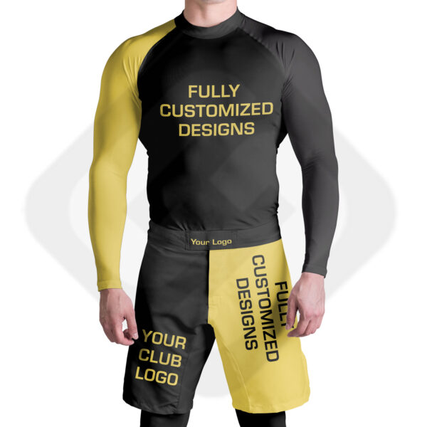 BJJ MMA Shorts & Rash Guard Set – Full & Half Sleeves + Leggings | Grappling Fightwear - Image 5